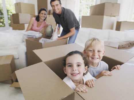 Local moving team handling boxes and furniture for a Forest Hill relocation