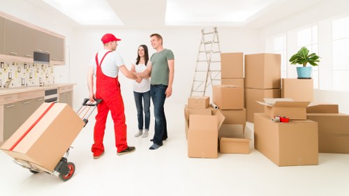 Local removals van helping with furniture transport in Forest Hill