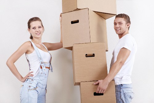 Local moving team packing fragile items in Forest Hill